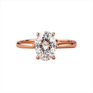 Oval Rose Gold Solitaire Engagement Ring